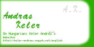 andras keler business card